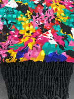 VTG Women Elastic Bottom Andy Warhol Print Style Blouse Shirt RARE RHTF Retro