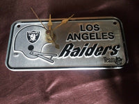 RARE NFL License Plate Clock - Los Angeles Raiders - No Numbers on the Clock