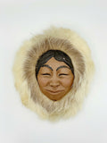Vtg 1958 Alaskan Eskimo Handmade Art Mask Figure Lonnie H Temple native