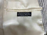 Vintage Mens Dior Monsieur for Robinson's White Black Pinstripe Suit 46R 48R