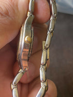 Vtg Disney Tinkerbell Quartz Watch by SII Int. Seiko Silver/Gold Bracelet