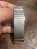 Vintage Acqua Indiglo watch silver tone case silver dial w band - all original