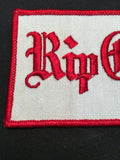 VINTAGE 1970's "RIP OFF" EMBROIDERED TWILL PATTERN SEW ON PATCH **QUANTITY**