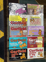 vintage lot of 19 garfield cartoon books