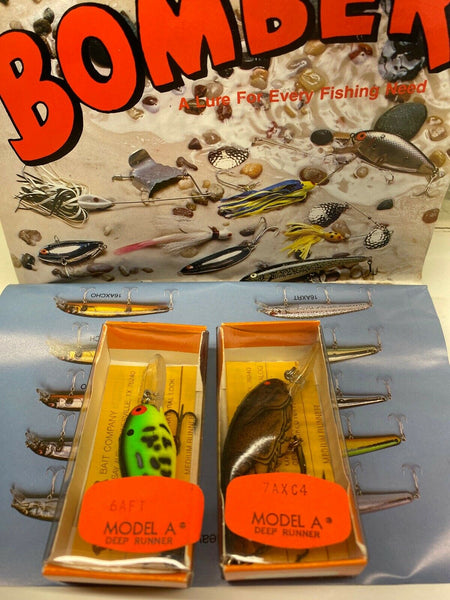 BOMBER BAIT Co. BOMBER VINTAGE FISHING LURE with ORIGINAL BOX Color 405