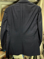 Vintage Christian Dior Sport Coat Blazer Mens 43 R Blue Wool Hart Schaffner Marx