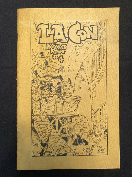 Vintage 1971 Fanzine LA Con Progress Report #4 Cover Illustrated By Tim Kirk