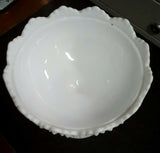 Vtg FENTON Hobnail WHITE MILK GLASS Round CANDY BOX Dish JAR w/LID  Footed