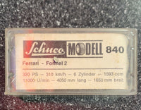 Vintage Schuco Ferrari Formel 2 Modell #840 Die Cast 1:66 scale Made in Germany