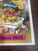 Vintage Garbage Pail Kids VIRUS IRIS 5”x7” big card