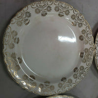 Vintage Set of 4 Royal Warranted 22-K Gold Designed 6 1/2in plates