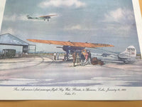 Vintage Pan Am John T McCoy Menu Clipper National Eagle FLORIDA to CUBA 1970s