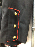 Vintage - Men’s Military Black with Red Piping Blazer - Stretch