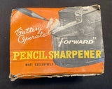 Vintage “Forward” Battery Operated Pencil Sharpener Made In Japan Org. Box Used