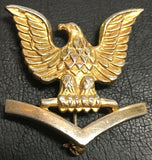 Vintage Enlisted Military Eagle with Chevron Pin