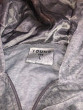 Young Brand L Gray Womens Jacket Made In USA