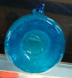 vintage blue turquoise glass creamer