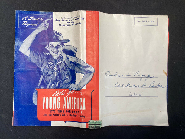 Vintage WWII Era “Let’s Go Young America - It’s Time For Camp” Boyscout Brochure