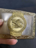 Vintage NRA National Rifle Association Belt Buckle Life Member Eagle