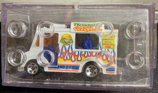 Vintage Hot Wheels 1983 Friburger Grill Food Truck Diecast toy Car Vehicle White
