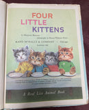 Vint 1957 FOUR LITTLE KITTENS  Rand McNally Elf Book excellent Anthropomorphic