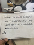 Thomas Pacconi Classics Tiffany Style Accent Night Lamp Light w/ dragonflies 12"