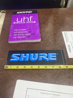 Shure UT Series uhf Wireless System book w Sticker