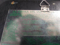 Vintage La Piedra Del Sol O Calendario Azteca Mexican Wall Plaque Metal and Wood