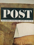 Saturday Evening Post Magazine January 19 1963 Norman Rockwell Cover
