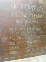 Vtg 1944 Pacific Pump Work Copper Sign-Back Side Engraved W Army Air Force Award