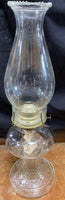 Vintage P&A Risdon Mfg Co Heavy Clear Glass Oil Lamp W Eagle Burner
