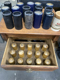 Vtg Antique Custom Made Edison Cylinder Woodwn Display W Cylinders (qty 75)