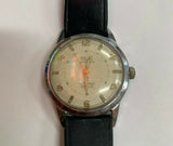 Vintage Mens Swiss Watch Den-Ro 17 Jewels, Mellow Patina Dial, Sweep Second Hand
