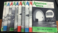 Vintage 1956 Aviation Week Magazines - Condition Varies (qty 10)