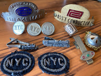 VTG NEW YORK CENTRAL SYSTEM RAILROAD CONDUCTOR BRAKEMAN HAT BADGES PATCHES &MORE