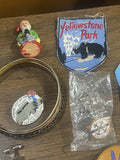 Vintage Junk drawer lot watches coin jewelry Texas patches car Emblem & more