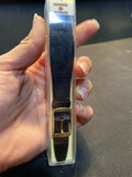 Vtg NOS NEW OLD 18mm Hirsch Performance Smooth Black Leather Watch Band Strap