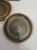 Vtg HYDE PARK HORSE COPPER BRASS TOBACCO CASE TRICKET BOX 8" x 4" with coasters