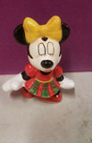 Vintage Disney Ceramic Minnie Mouse Holiday Festive Christmas kissing Figure