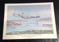 VTG Pan Am John T McCoy Menu “1st Commercial Round The World Flight” RARE 5x7