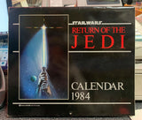 Star Wars Return of the Jedi 12 month calendar 1984 leia vader luke Chewbacca