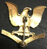Vintage Enlisted Military Eagle with Chevron Pin