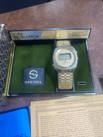 Vintage 1977 Speidel Time Modulator Solid State Digital Quartz Gold Wrist Watch