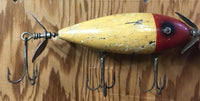 South Bend Midget Surf Oreno old wood fishing lure glass eyes