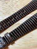 Vtg Hirsch Austrian Genuine Lizard Leather Open End Watch Band 16mm K S 661