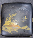 vintage japanese W/ mt. Fuji Jewelry Case/Compact Holder