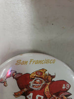 Vintage NFL San Francisco 49ers Cartoon Illustration Pin 1988 EC