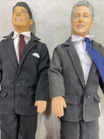 Vintage Ronald Reagan & Bill Clinton 12" Figure Doll