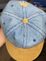 Vintage AJM headwear Denim Strapback Hat CALVARY STAMPEDE (Custom)