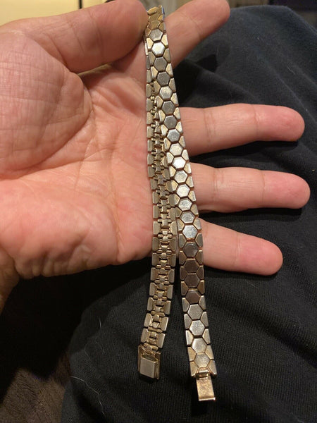 Vintage Gold Tone Long Trifari Flat Chain Necklace 30”